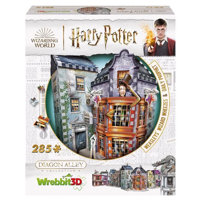 Wrebbit3D Harry Potter Weasleys' Wizard Wheezes & Daily Prophet 3D Jigsaw Puzzle Multicolored 285 pc