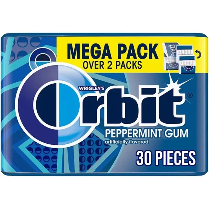Orbit Sugar Free Peppermint Chewing Gum 30 pk (Pack of 6)