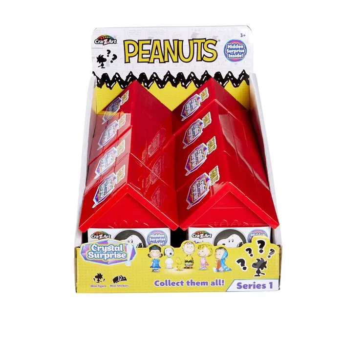 Cra-Z-Art Peanuts Crystal Surprise Dog House and Figure Toy (Pack of 8)