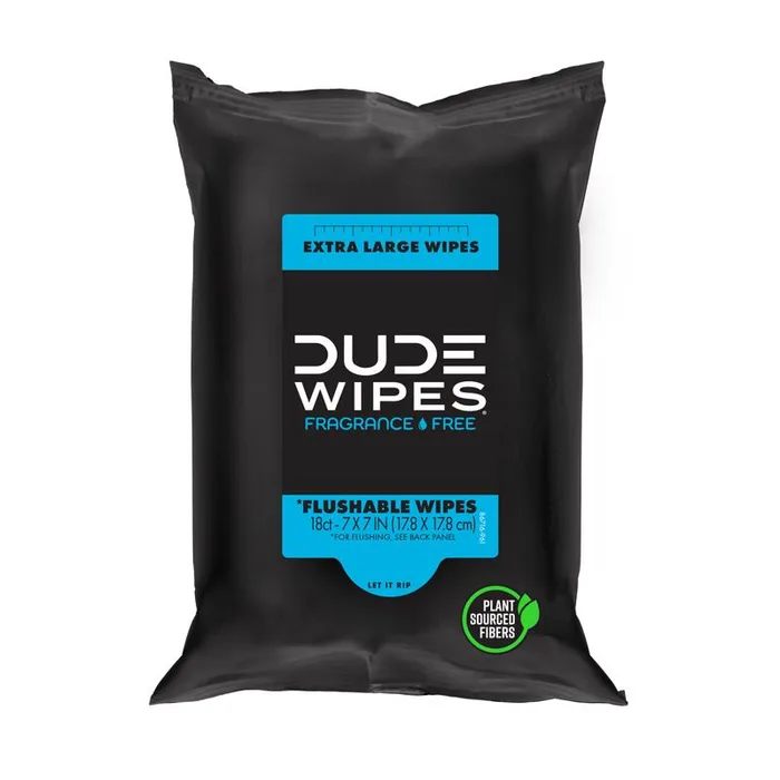 Dude Wipes White Flushable Wipes 18 ct 1 pk (Pack of 24)