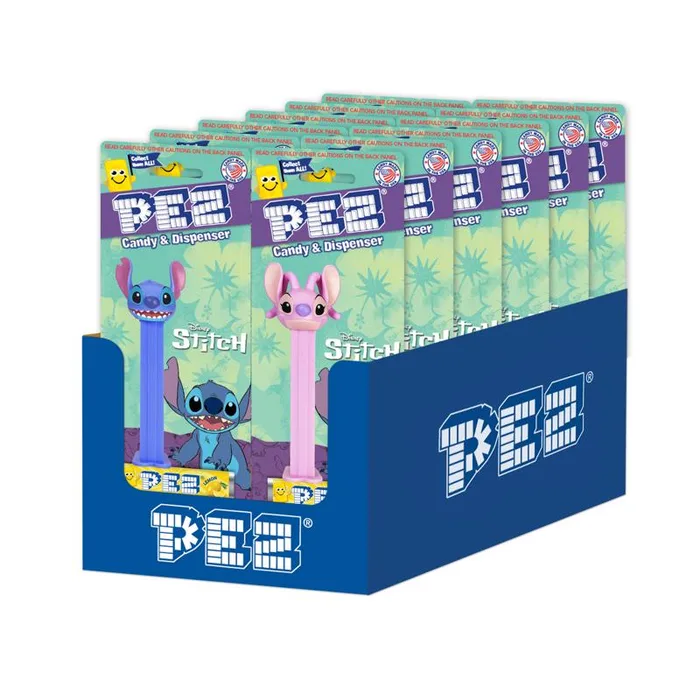 PEZ Disney Stitch Candy and Dispenser 0.87 oz (Pack of 12)