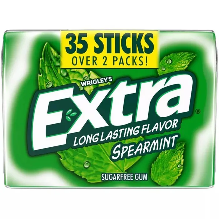 Extra Sugar Free Spearmint Chewing Gum 1 pk (Pack of 6)