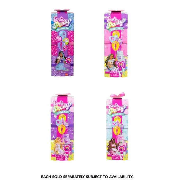 Barbie Party Unboxed Glam Series Doll 10 pc