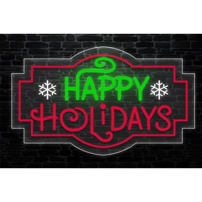 Luxe Light Decor Happy Holidays LED Happy Holidays Hanging Decor (Pack of 5)