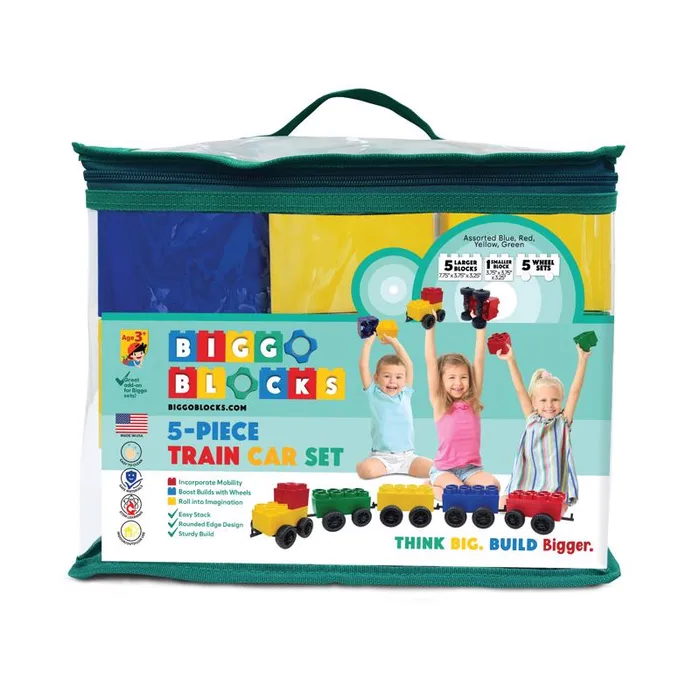 Biggo Jumbo Train Blocks Building Set Assorted