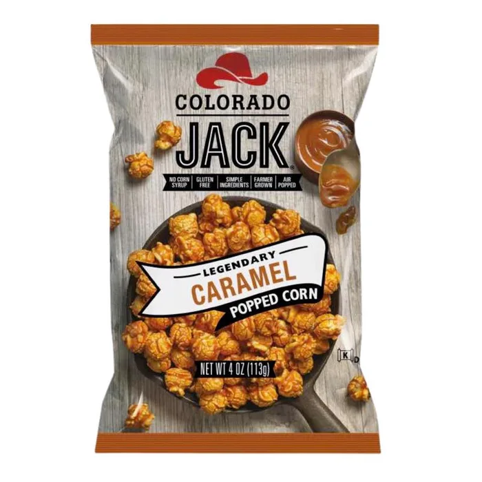 Colorado Jack Caramel Gourmet Popcorn 4 oz Bagged (Pack of 6)