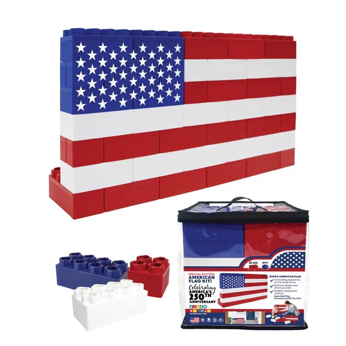 Biggo American Flag Blocks Set Assorted 32 pc