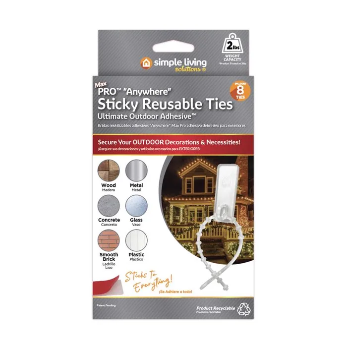Simple Living Solutions Sticky Clips 1 pk (Pack of 12)