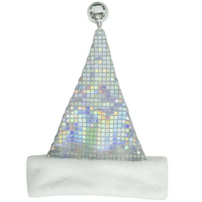 Dyno 17 in. Sequin Iridescent Santa Hat 1 pk (Pack of 12)