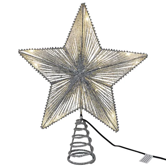 Celebrations LED Warm White Star Tree Topper 14 in. (Pack of 6)