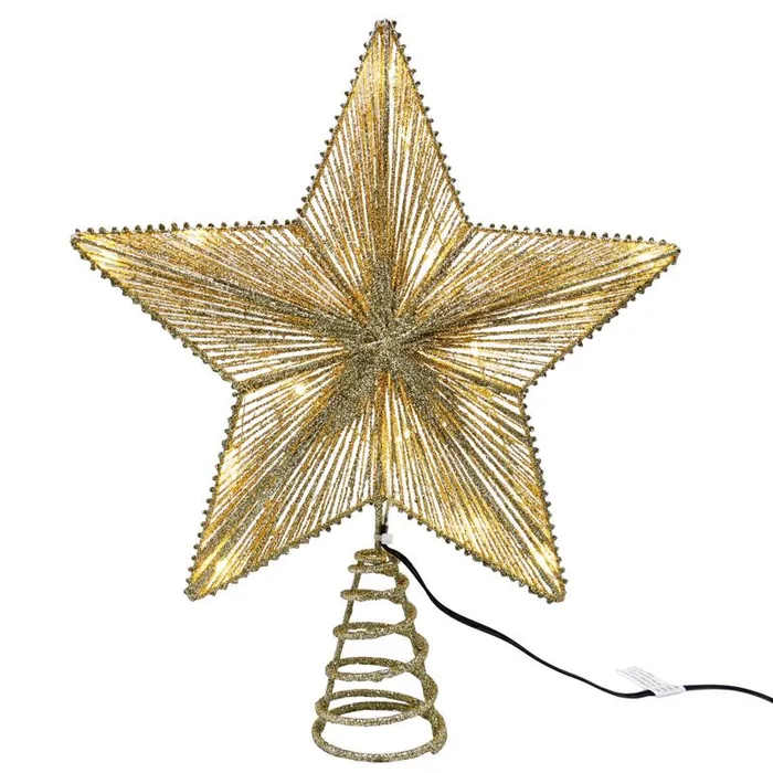 Celebrations LED Warm White Star Tree Topper 14 in. (Pack of 6)
