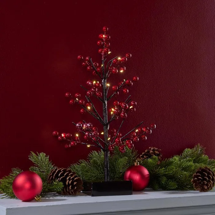 Celebrations LED Red/Warm White Table Decor 16 in.