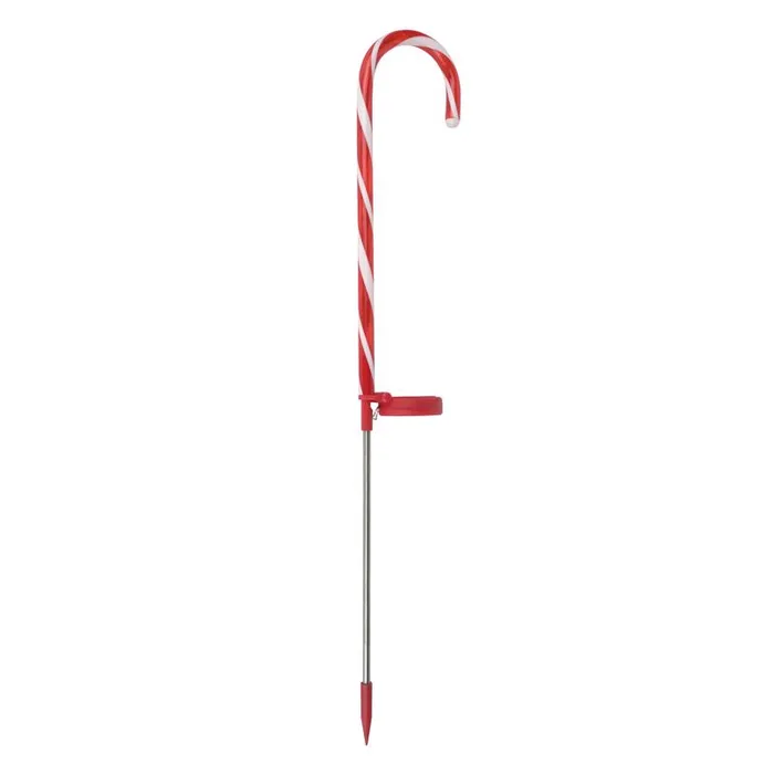 Celebrations Solar White Candy Cane 28 in. Pathway Decor (Pack of 12)