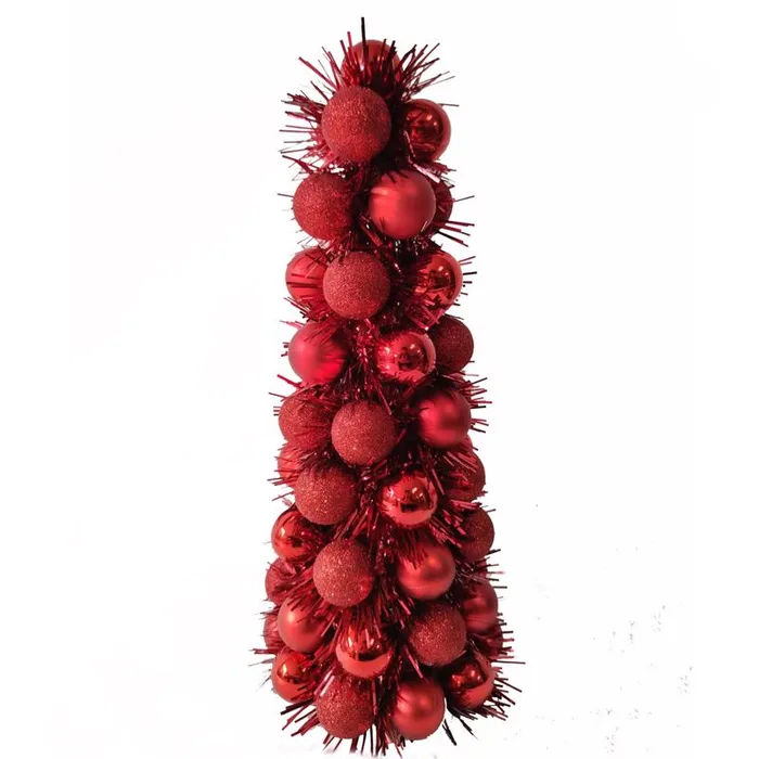 Youngcraft Red Glitterball Cone Table Decor (Pack of 4)