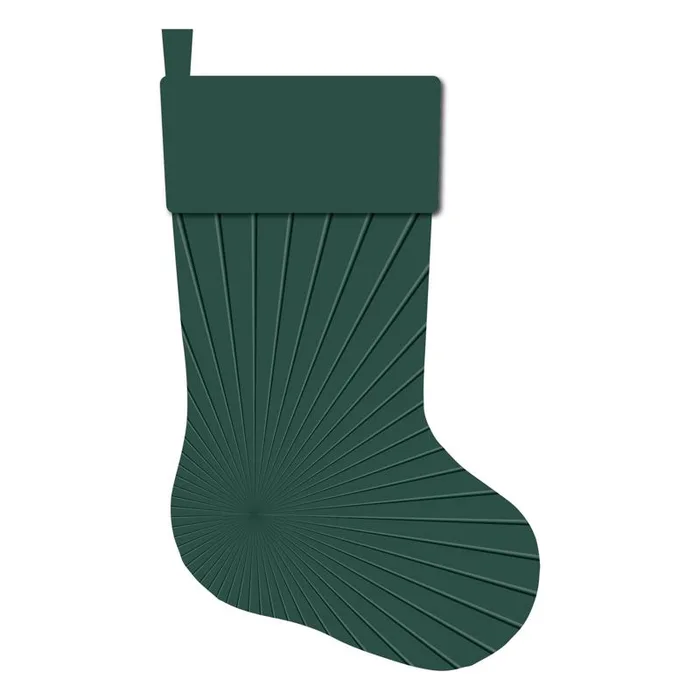 Celebrations Green Quilted Christmas Stocking (Pack of 12)