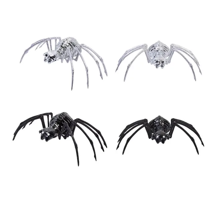 Fun World 8 in. Mirror Spiders Halloween Decor (Pack of 6)