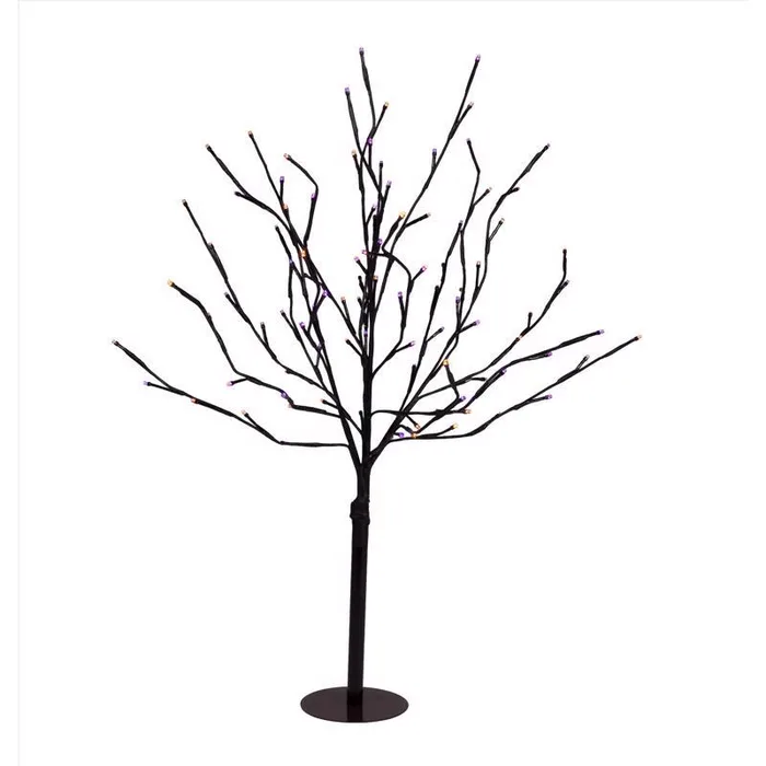 Celebrations Orange/Purple 32 in. Double Twinkle Light Burst Halloween Decor (Pack of 6)