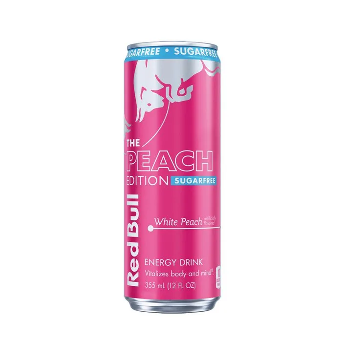 Red Bull Sugarfree White Peach Sugar Free Peach-Nectarine Energy Drink 12 oz (Pack of 24)