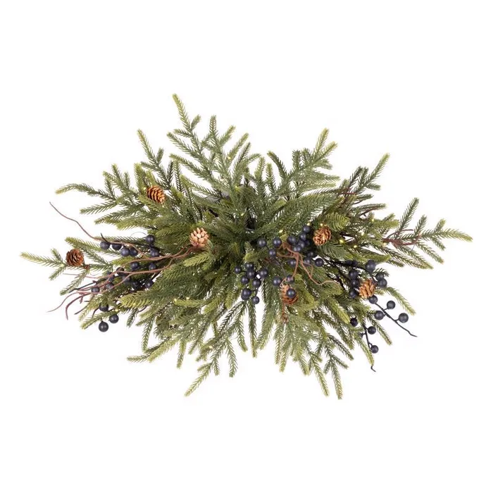 Celebrations 2 ft. L LED Warm White Rustic Norfolk Windowsill Garland