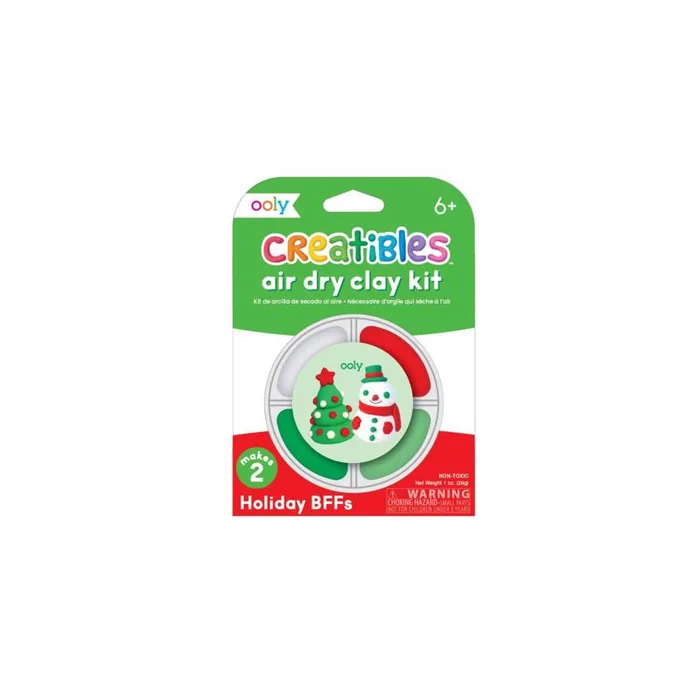OOLY Snowman and Christmas Tree Air Dry Clay Kit (Pack of 8)