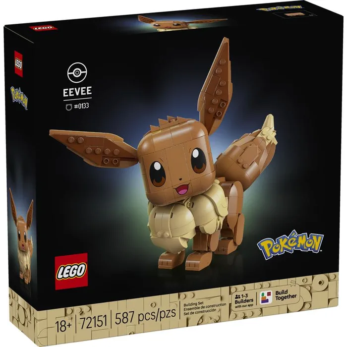 LEGO Pokemon Evee Building Set Multicolored 587 pc