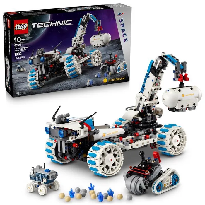 LEGO Technic Lunar Outpost Moon Rover Space Vehicle Building Set Multicolored 1082 pc