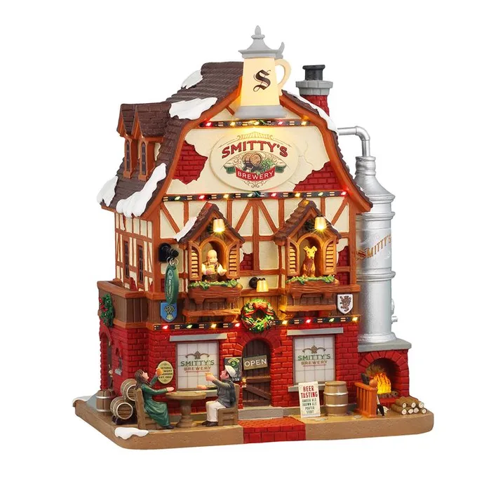 Lemax Smitty's Brewery Christmas Village (Pack of 4)