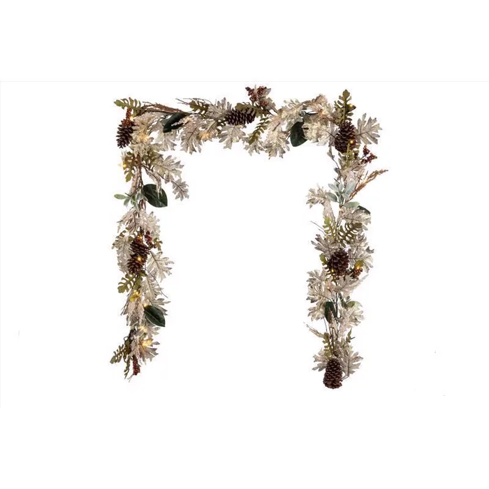 Celebrations Warm White 35 ct 9 ft. LED Neutral Fall Garland