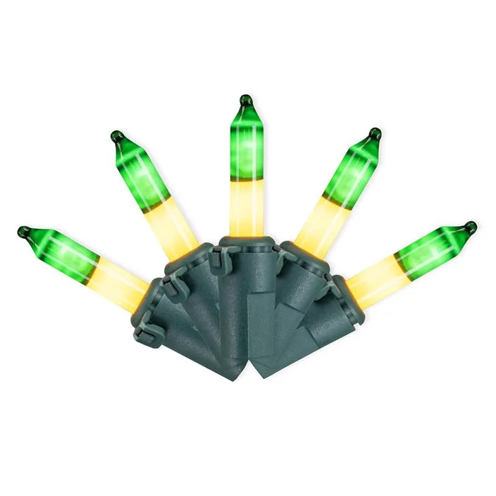 Celebrations LED T5 Dark Green/Gold 70 ct Two-Tone Christmas Lights 17.25 ft.