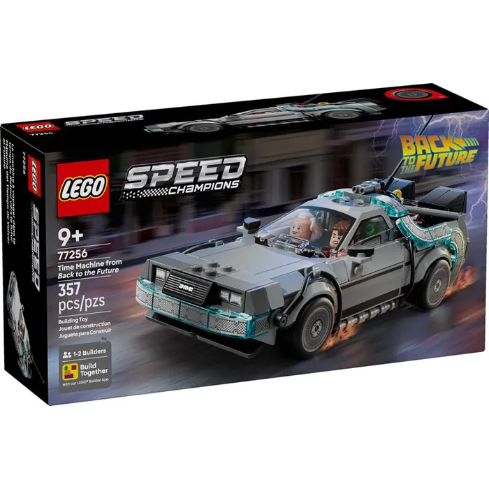 LEGO Speed Champions Time Machine from Back to the Future Building Set Multicolor 357 pc