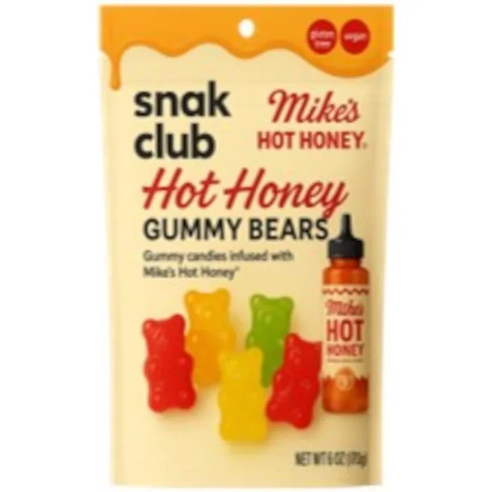Snak Club Mike's Hot Honey Gummi Candy 4 oz Bagged (Pack of 6)