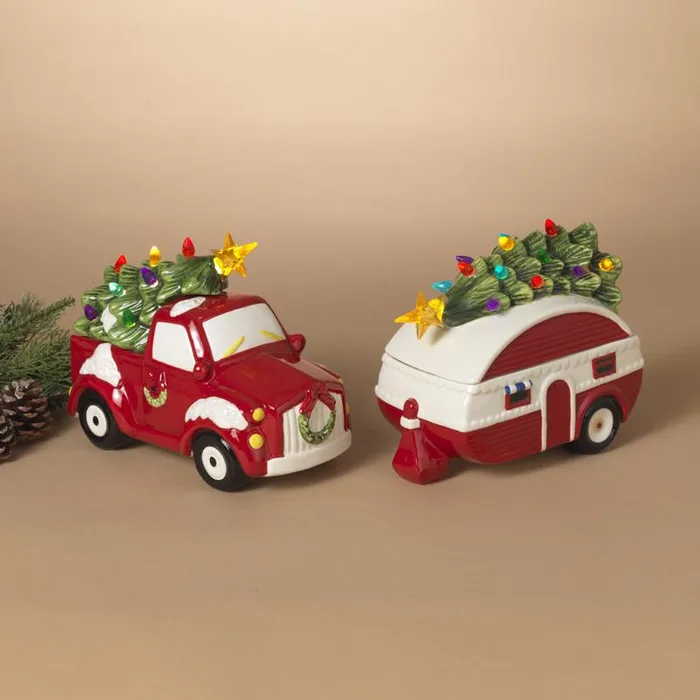 Gerson Holiday Truck and Camper Cookie Jar (Pack of 8)