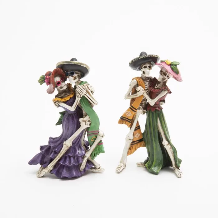 Gerson Resin Day of the Dead Dancing Couple Halloween Decor (Pack of 12)