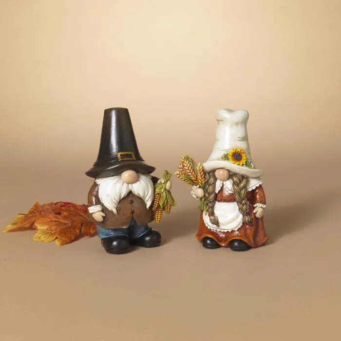 Gerson Resin Harvest Gnome Fall Decor (Pack of 12)