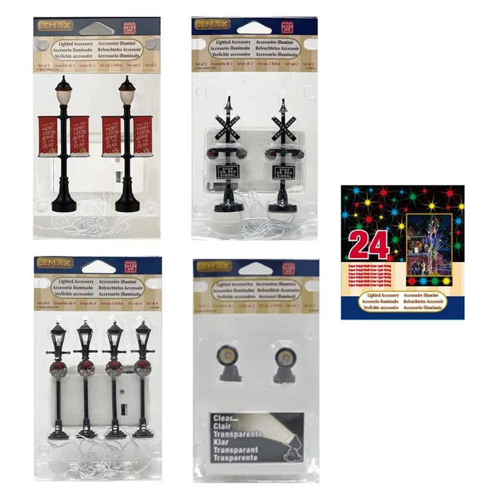 Lemax LED General Products Village Accessories (Pack of 15)