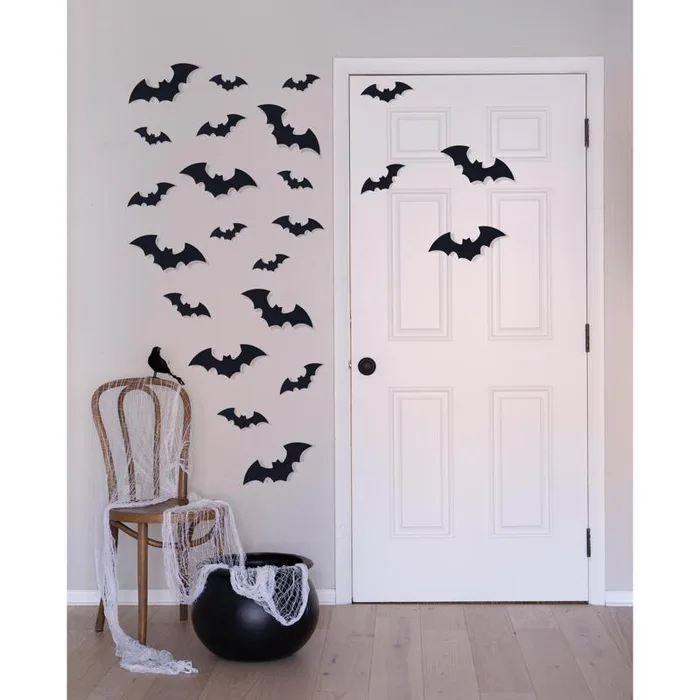 Seasons 11 in. Bats Halloween Decor (Pack of 12)