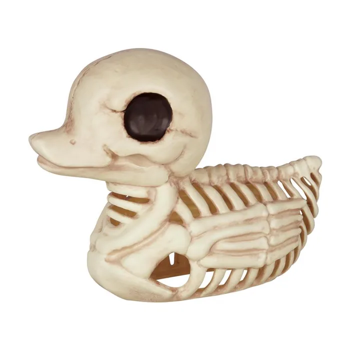 Seasons 8.13 in. Skeleton Duck Halloween Decor (Pack of 4)
