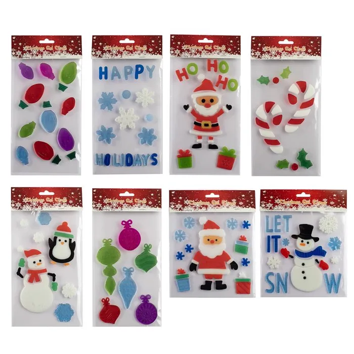 Test Rite Christmas Cling Window Decor (Pack of 8)