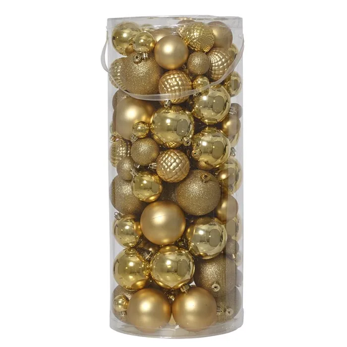 Decoris Gold Ornaments (Pack of 4)