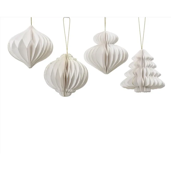 Decoris White Paper Ornament (Pack of 16)