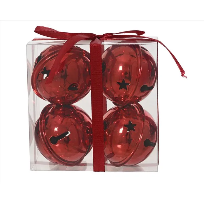 Decoris red Bells Hanging Decor (Pack of 36)