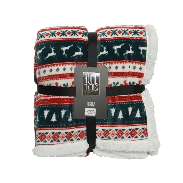 Decoris Tree deer Blanket 1 pk (Pack of 8)