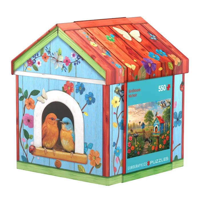 Eurographics Birdhouse Shaped Tin Jigsaw Puzzle 550 pc