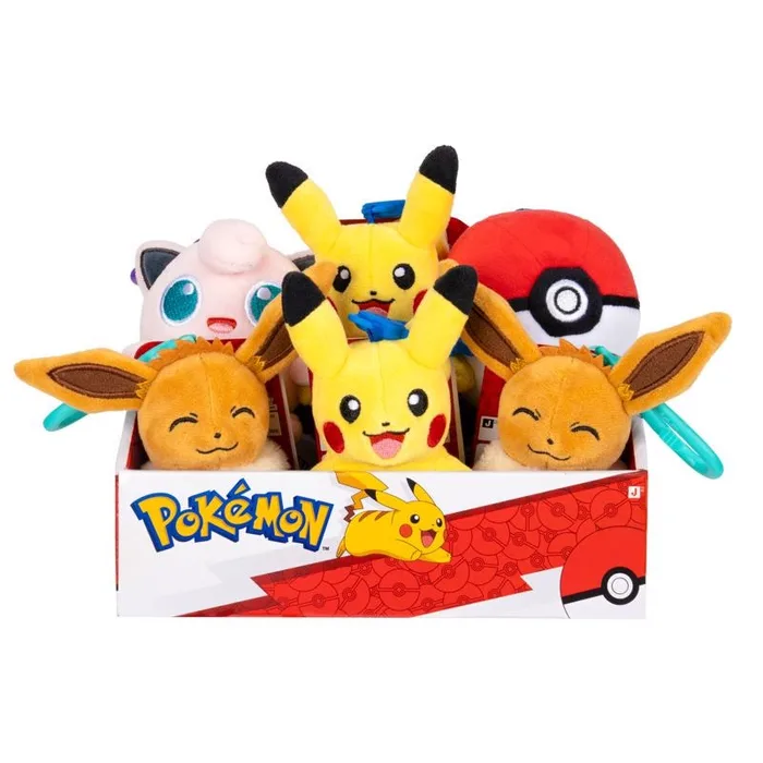 Pokemon Plush Clip (Pack of 6)