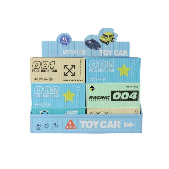 Toysmith Blind Container Box Pull Back Vehicles Multicolored (Pack of 12)