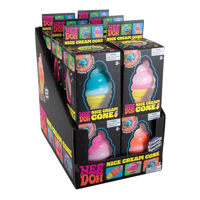 NeeDoh Nice Cream Cone Squishy Toy 1 pc (Pack of 12)