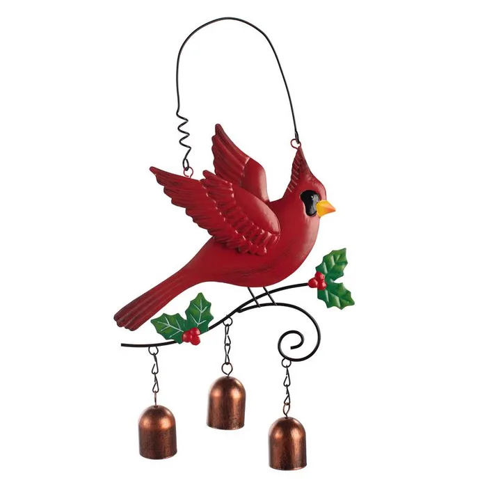 Test Rite Cardinal Bird with Bell 7.87 in. Hanging Decor (Pack of 12)