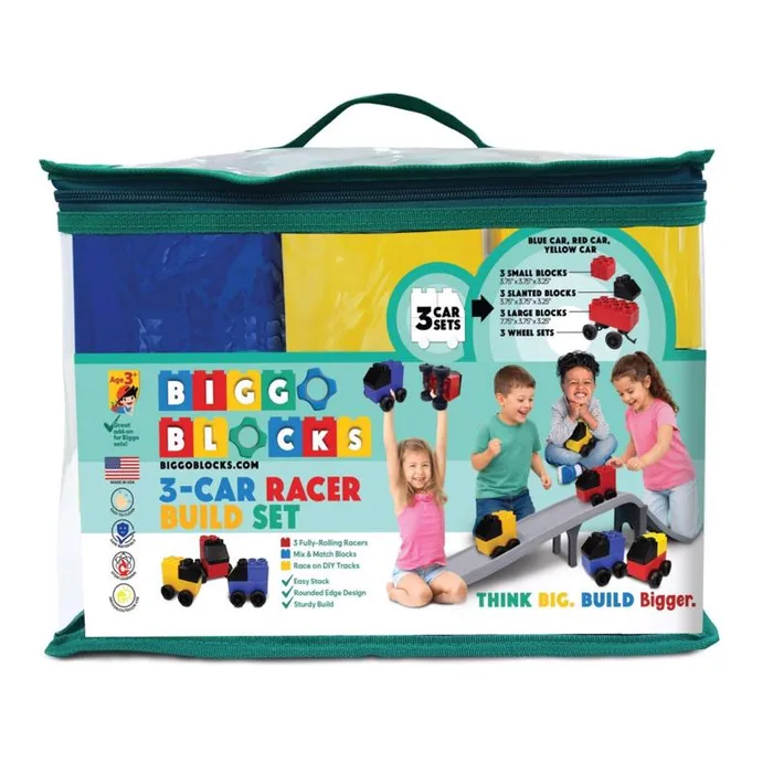 Biggo Blocks 3 Car Racer Building Block Set