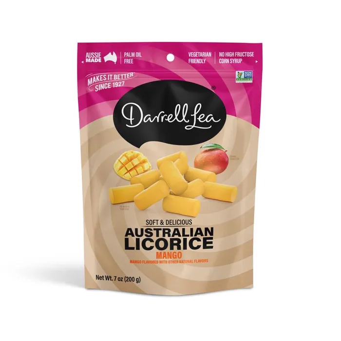 Darrell Lea Mango Licorice 7 oz (Pack of 8)