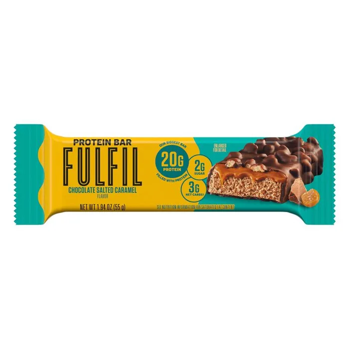 Fulfil Chocolate Salted Caramel Protein Bar 1.94 oz Boxed (Pack of 12)
